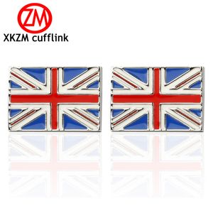 XKZM Fashion Luxury Shirt UK Flag Mufflink для мужских кнопок манжеты манжеты высококачественные украшения Abotoaduras