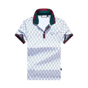 2023 Tasarımcı Stripe Polo Gömlek Tişörtleri Yılan Polos Beetter Beetter Floral Erkek Yüksek Sokak Moda At Horo Luxury T-Shirt#G