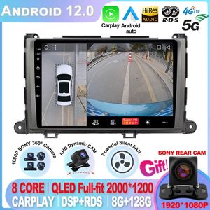 Toyota Sienna 2009 2010 2011 2012 2012 2013 2014 Android Car GPS Player Stereo Radio 2 DIN 8 Çekirdek Touch IPS Düğme-2