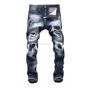 Дизайнерская одежда Amires Jeans Джинсовые брюки Amies Four Seasons Mens Pp Perforated Double Zipper Jeans Персонализированные молодежные модные универсальные маленькие штаны Distres