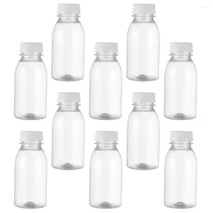 Su Şişeleri 10 PCS Sütlü Şişe Plastik Konteyner Çocuk Cam Sürahi Lid Suyu şişesi