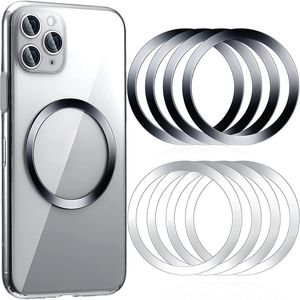 Магсафская магнитная металлическая наклейка кольца кружок для беспроводного зарядного устройства Магнит автомобиль держатель мобильного телефона Железный лист для iPhone 14 13 12 Pro Max