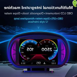 Araba Yeni 4 inç HUD OBD+GPS Akıllı Araba Başlangıç ​​Ekranı Aşırı Hızlı Voltaj Su Sıcaklığı Alarm Alanı Metre Hız Göstergesi Araç Aksesuarları