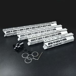 7/10/12/15 inç Hafif Vidalı Montaj Tipi M-Lok Handguards Kenar CNC Pahlatma .223/5.56 Alüminyum Renk