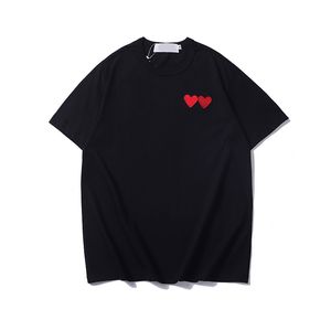 Мужские футболки летние мужские футболки CDGS Play Plush Commes Commes с коротким рукавом женские значки Garcons вышивка Heart Red Love 10 HSVD