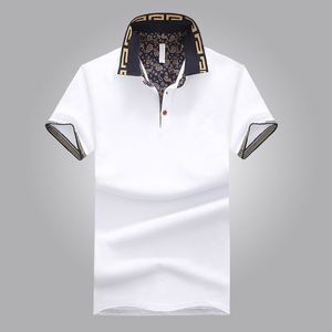 Heiße Verkäufe Hemd Luxus Design Männlichen Sommer Drehen-unten Kragen Kurzen Ärmeln Baumwolle Hemd Männer Top