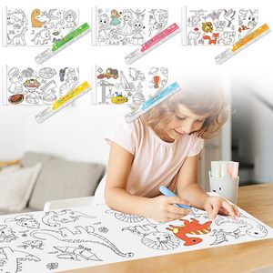 Детский рисунок рулон 3M DIY Раскраска начинка для бумаги для детской мультипликационная ручная кари