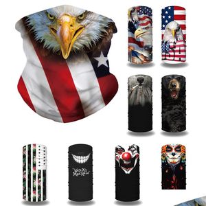 Партия маски Eagle Face Skl Magic Headscarf Headparf езжа на велосипедных лицах маски флаги америка