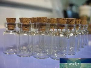 100 unis 0.5ml 11x18mm sıcak moda küçük cam kavanozlar sevimli mini dilek cork stoper cam şişe şişeleri kavanozlar konteynerler boyutu toptan satış