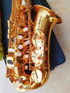 Eb Alto Saxophone Brass Gold Sax Performance Musical Instrument with Case Accessories
