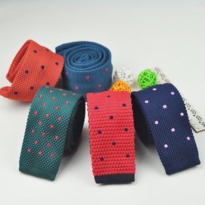 Boyun bağları nokta yün örtüsü işlemeli 13 renk erkekler için moda yetişkin desen filament kravater düğün erkek tie