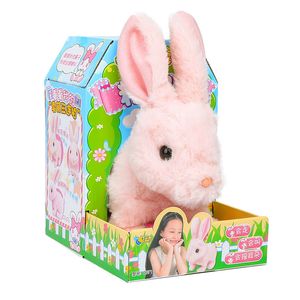 Elektronik evcil hayvan oyuncakları robot tavşan oyuncak elektronik tavşan peluş evcil hayvan yürüyüş atlama interaktif hayvan oyuncakları çocuklar için doğum günü hediyeleri 230523