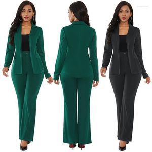 Feminino Feminino de trajes de alta qualidade Pontas de duas peças PLUS TAMANHAS MULHERES XL 2023 Senhoras formais Blazer Business Casual Casual Roupas femininas