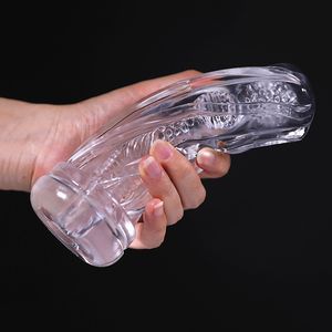 Мастурбаторы мягкий прозрачный пенис -рукав хрустальный вакуум мужской мастурбат, используйте авиационное чашка для мастурбации оборудование для взрослых сексуальные игрушки 230524