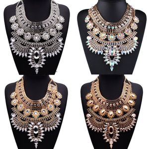 Chokers Boho Etnik Büyük Bib Maxi Maksi Kadın Mücevherler Hint Vintage Beyan Kristal Büyük Yaka Kolye Kız 230524