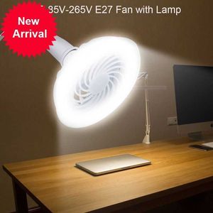 Yeni Universal 2in1 AC 85V-265V E27 12W LED LAMP E27 Tavan Fanı Ev Ofis Gece Pazarı ve Daha Fazlası için LED Ampul