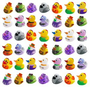 Cadılar Bayramı Kauçuk Ördekler Bebek Banyo Oyuncakları Parti Malzemeleri Çocuk Duş Banyosu Float Squeaky Ses Ördek Su Oyunu Çocuklar İçin Hediye