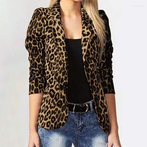 Ternos femininos Moda Moda Blazer Office Mulheres LEOPARD PRIMEIRA TOP PLUSS TAMANHO BULTOMENT JAPET LAPE FINARA