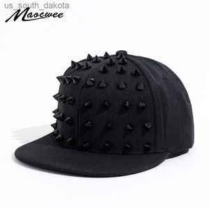 Ball Caps Unisex Punk Hedgehog Şapka Kişilik Caz Snapback Spike Hip Hop Rock Dance Bons Dad Hats L230523