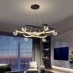 2023 Modern Minimalist Led Ceiling Chandelier Hanging Wire Fixture for Living Room Bedroom Lamp Home Decor Indoor Lighting Black Gold Chandeliers