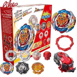 4d Beyblades Laike DB B-201 Zest Achilles Özelleştirme Set Döndürme Üst B201 Bey Çocuklar için Özel Başlatıcı Kutusu Set Oyuncakları 230524