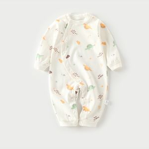 Rompers Babany bebe born Baby Boys Girls 100% Cotton Printed Jumpsuit Long Sleeve Romper Pajamas Clothing Clothes Overalls 230525