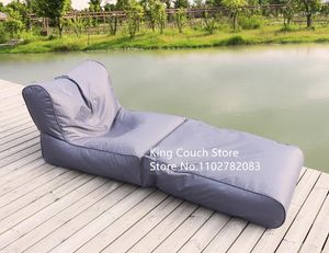 Kamp mobilyaları kara gri su geçirmez açık fasulye torbası plaj aksesuarları için büyük yastık yüzen sandalye