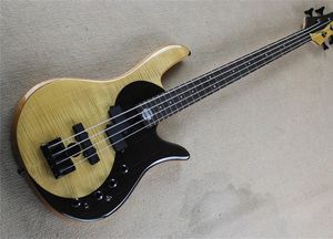 Yin Yang Tai Chi 4 Strings Натуральный деревянный цвет электрический бас -гитара Пассивная и активная цепь можно переключить ясень.