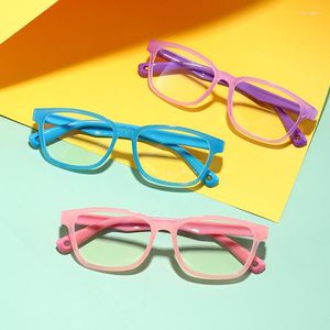 Güneş Gözlüğü Kids Blue Anti-Light Glasses Şeffaf TR90 Reçete Çerçevesi UV400 Bilgisayar Elektronik Ekran Gözlük Okuma için
