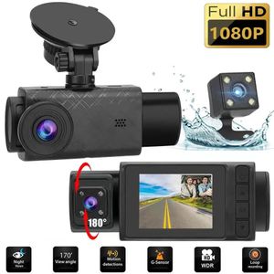 2-inch 1080P HD Dash Cam with 3 Lenses, Front and Rear Camera, 130-degree Wide-angle, Motion Detection, Ultra-resolution, Interior Camera