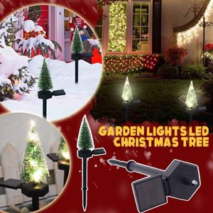 Noel Dekorasyonları Solar Çim Lights Tree Led Bahçe Açık Mekan Çıtaları