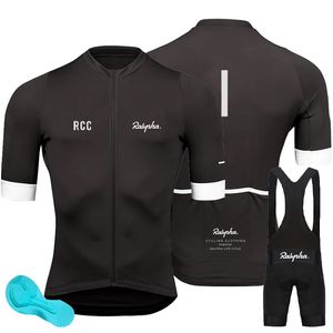 Bisiklet Jersey Setleri Yaz Erkekler Kısa Kol Bisiklet Gömlek Raphaful Bisiklet Giysileri Dağ Açık Hava Sporları RCC Bisiklet Şortu Askı 230524