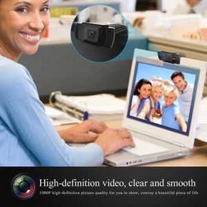 Kameralar mini 1080p hd kamera video kaydı PC dizüstü bilgisayar için USB 2.0 mikrofonlu Skype MSN toplantısı 1 adet saf siyah güvenlik