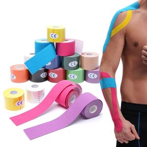 Protective Gear Kinesiology Tape Athletic Recovery Elastic Kneepad Muscle Pain Relief Knee Pads Support for Gym Fitness Bandage 230524