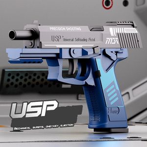 M1911/USP Gun Toy EVA Soft Bullets Shell Throwing Ejection Graffiti Pistol Boy Outdoor Sports Shooting Guns 2086