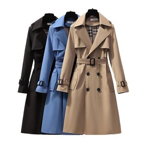 Новые женские тренчи burbrerys, женские пальто, дизайнерские женские ветровки средней длины, бежевые двубортные пальто, топы брендов, женская куртка, одежда, размер S-4XL