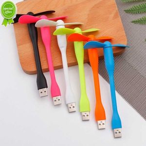 Новый новый PTMJ Mini USB -вентилятор Гибкий сгибаемый вентилятор охлаждения для банка Power Bank PC PC AC Зарядное устройство Портативное вентилятор -компьютер Летний гаджет