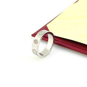 Titanyum Çelik Klasik Altın ve Gümüş Güller ile Çakışmış Kadın Diamond Ring Nişan Yüzüğü için Sevgi Yüzük Men Tasarımcı Çapında Mevcut 1.5-2.1cm Solma yok