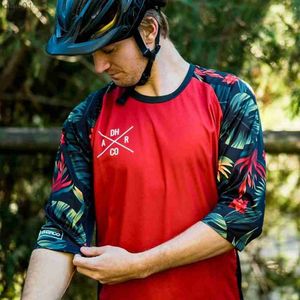 Мужские футболки летняя воздухопроницаемая горная велосипедная одежда Vetement Moto Cross Homme Motocross Forting Foot Shirt Mtb Enduro Jersey L230520