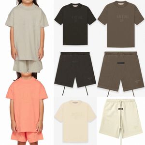 Ess crianças camisetas infantis shorts roupas essenciais meninos meninas meninas fatos casuais tshirts calças jovens crianças menam size as mangas curtas tops verão g r23p#