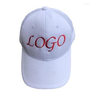 Top kapakları özel nakış logo kadın beyzbol şapkası dağınık topuz baba şapkalar yaz örgü kamyoncu şapka hip hop adam ayarlanabilir
