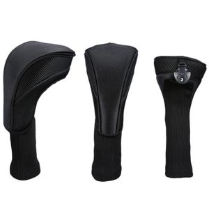 Айроны 3PCS Set Long Neck Golf Club Head Covers Toples Wood Driver Protect Headcover Номер метки фарватер аксессуары 230526