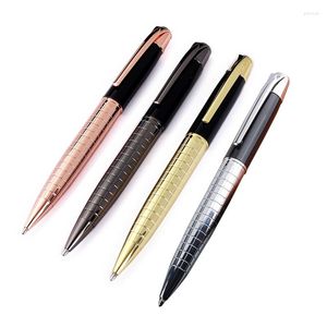 Taşınabilir metal döndürülebilir tükenebilir kalem 1.0mm Süslü güzel hediye için sorunsuz bir şekilde yazın w3jd