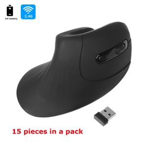 Mouse 15 pezzi / 5 pezzi Mouse wireless verticale USB Mouse da gioco per computer Mouse cablato ottico silenzioso Gamer ergonomico Mause per tablet PC portatile