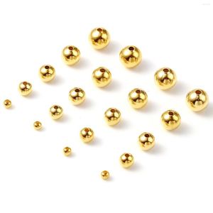 Бусины 3 мм 5 мм 6 мм 7 мм 8 мм медные золотые, заполненные круглым шариком, металлический металлический проставка DIY Делать подарки для ювелирных изделий для ожерелья 5-20 шт.