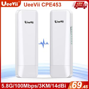 Routers Ueevii CPE453 беспроводной Wi -Fi Repeater CPE LANG Extender 300 Мбит / с 5,8 ГГц наружный AP Router Brouge мост 3 -километровый антенна CPE CPE