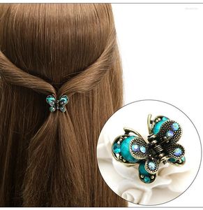 Клипы для волос Barrettes Retro Butterfly Harepin маленькая страза Crab Antique Metal Accessories Свадебные аксессуары STRE22