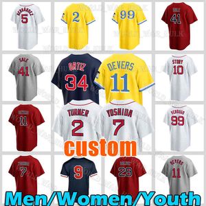 11 Rafael Devers Jersey 7 Masataka Yoshida Justin Turner Beyzbol 10 Trevor Hikayesi Alex Verdugo Adam Duvall Bostons Triston Casas Brayan Bello Satış David Ortiz Red Sox