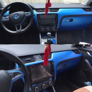 Araba Styling 3D 5D Karbon Fiber Otomobil İç Merkez Konsolu Renk Değişim Kalıp Çıkartma Skoda Octavia 2015-2019