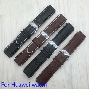 İZLE BANDLAR SMART Watchband 22x18mm Kalite Huawei Hızlı Serbest Bırakma Değiştirme için Orijinal Deri Kayış